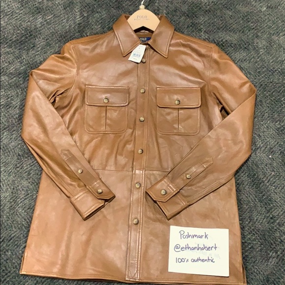 $598 polo ralph lauren leather jacket Women